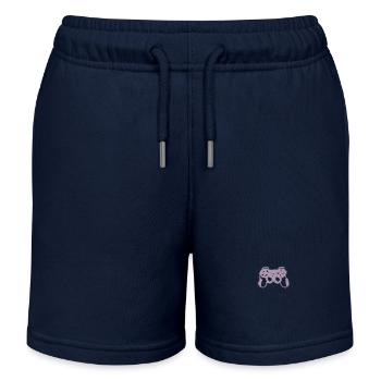 gamer gaming zocker controller glitch - Kinder Organic Joggingshorts Mini Bolter von Stanley/Stella - Navy - Vorne