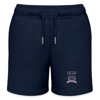 70th Birthday Gifts Vintage Premium - Kids Organic Sweat Shorts by Stanley/Stella - navy - Front