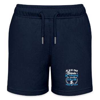 J'ai juste besoin d'aller faire du vélo - Short de jogging enfant bio Stanley/Stella - bleu marine - Devant