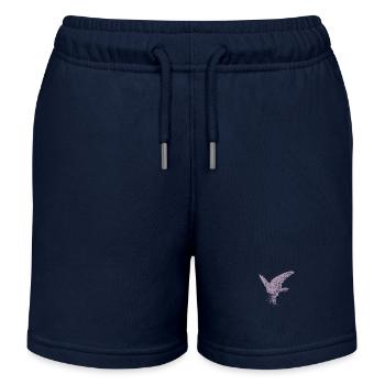 Pink Dove of Peace Dove Dispersion - Kids Organic Sweat Shorts by Stanley/Stella - navy - Front