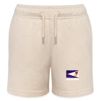 Drapeau des Samoa américaines - Short de jogging enfant bio Stanley/Stella - écru doux - Devant