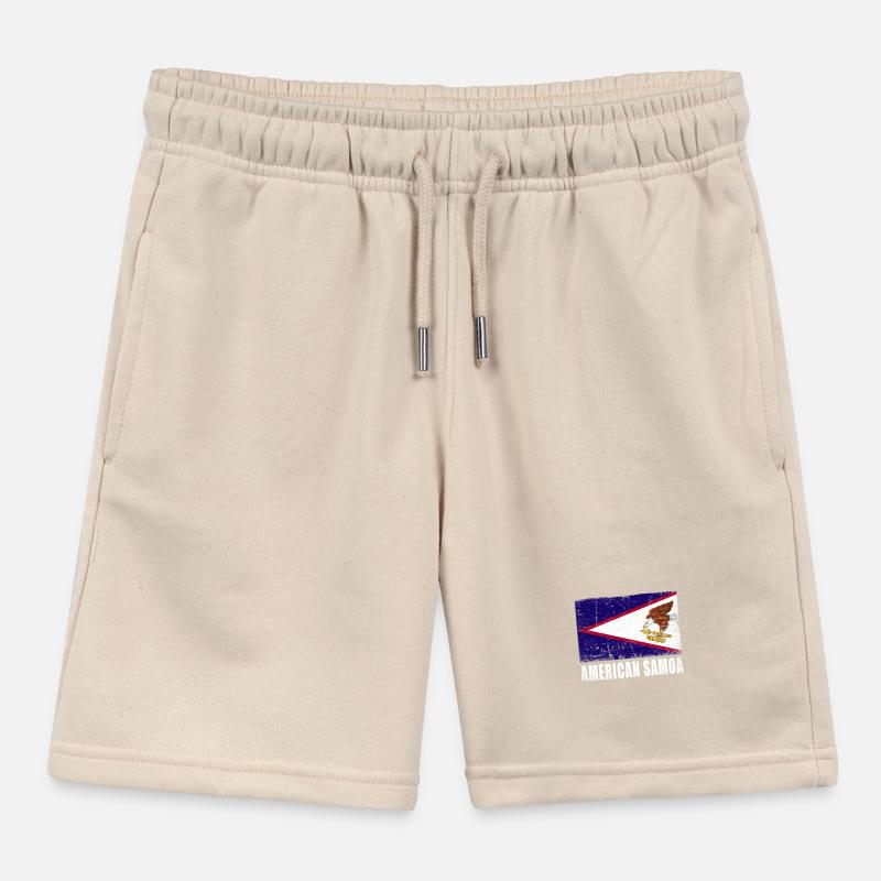 Drapeau des Samoa américaines Short de jogging enfant bio Stanley/Stella