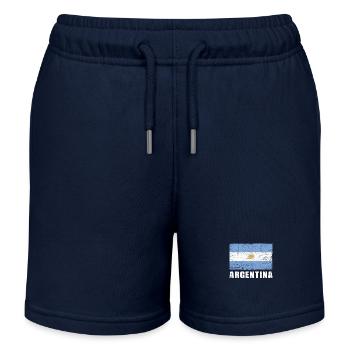 Drapeau argentin Grunge Drapeau argentin - Short de jogging enfant bio Stanley/Stella - bleu marine - Devant