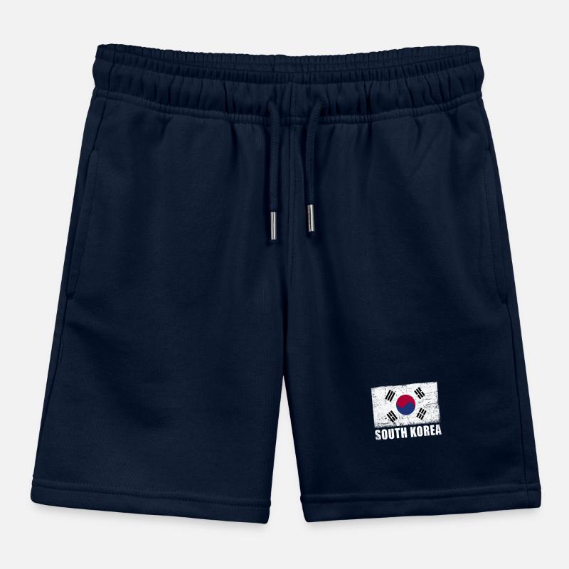 Drapeau de la Corée du Sud Grunge Drapeau de la Corée du Sud Short de jogging enfant bio Stanley/Stella