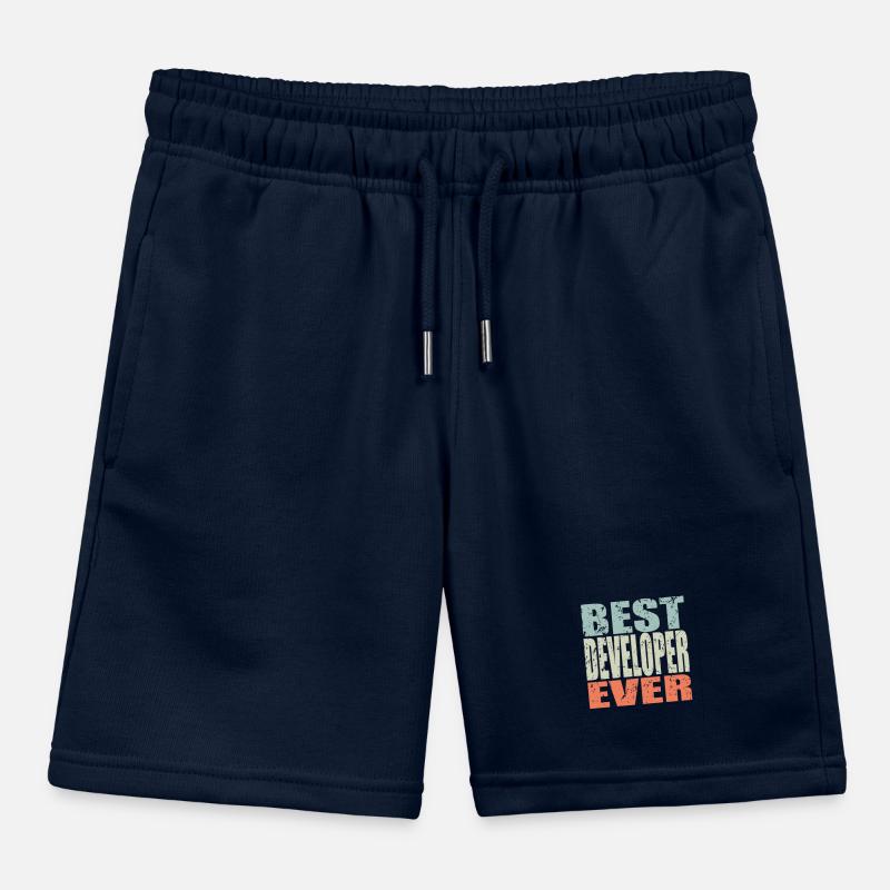 Best Developer ever Developer Gift Kids Organic Sweat Shorts by Stanley/Stella