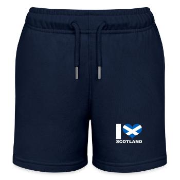 J’aime l’Ecosse drapeau du cœur Ecosse - Short de jogging enfant bio Stanley/Stella - bleu marine - Devant