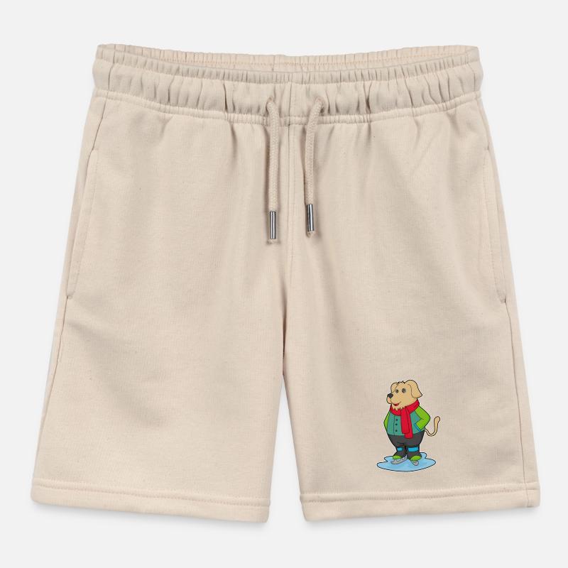 Hund beim Eislaufen mit Schlittschuhe Kinder Organic Joggingshorts Mini Bolter von Stanley/Stella