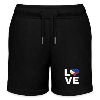 J’aime le drapeau du cœur des Philippines Philippines - Short de jogging enfant bio Stanley/Stella - bleu marine - Devant