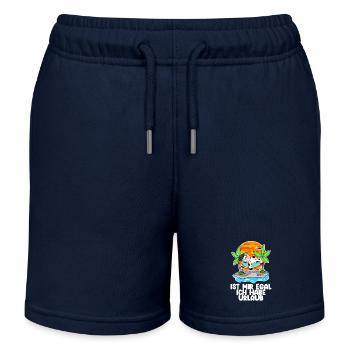 Urlaub - Kinder Organic Joggingshorts Mini Bolter von Stanley/Stella - Navy - Vorne