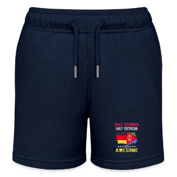 Half German Half Eritrean - Kids Organic Sweat Shorts by Stanley/Stella - navy - Front