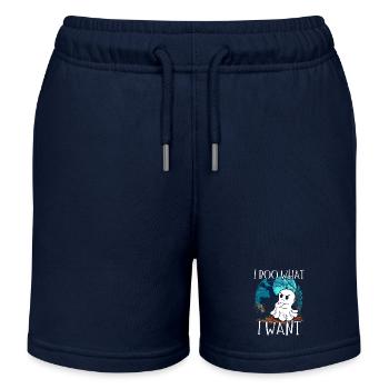 Je boo ce que je veux Grincheux fantôme effrayant Halloween - Short de jogging enfant bio Stanley/Stella - bleu marine - Devant