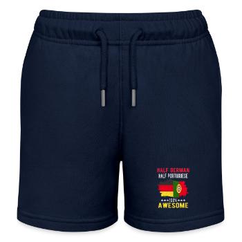 Half German half Portuguese - Kids Organic Sweat Shorts by Stanley/Stella - navy - Front