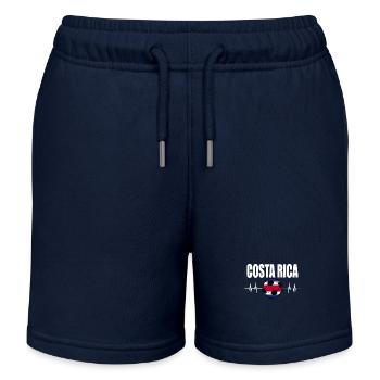 Costa Rica Fußball - Kinder Organic Joggingshorts Mini Bolter von Stanley/Stella - Navy - Vorne