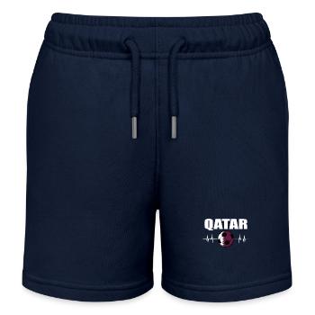 Qatar Football - Short de jogging enfant bio Stanley/Stella - bleu marine - Devant