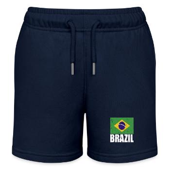 Drapeau du Brésil - Short de jogging enfant bio Stanley/Stella - bleu marine - Devant