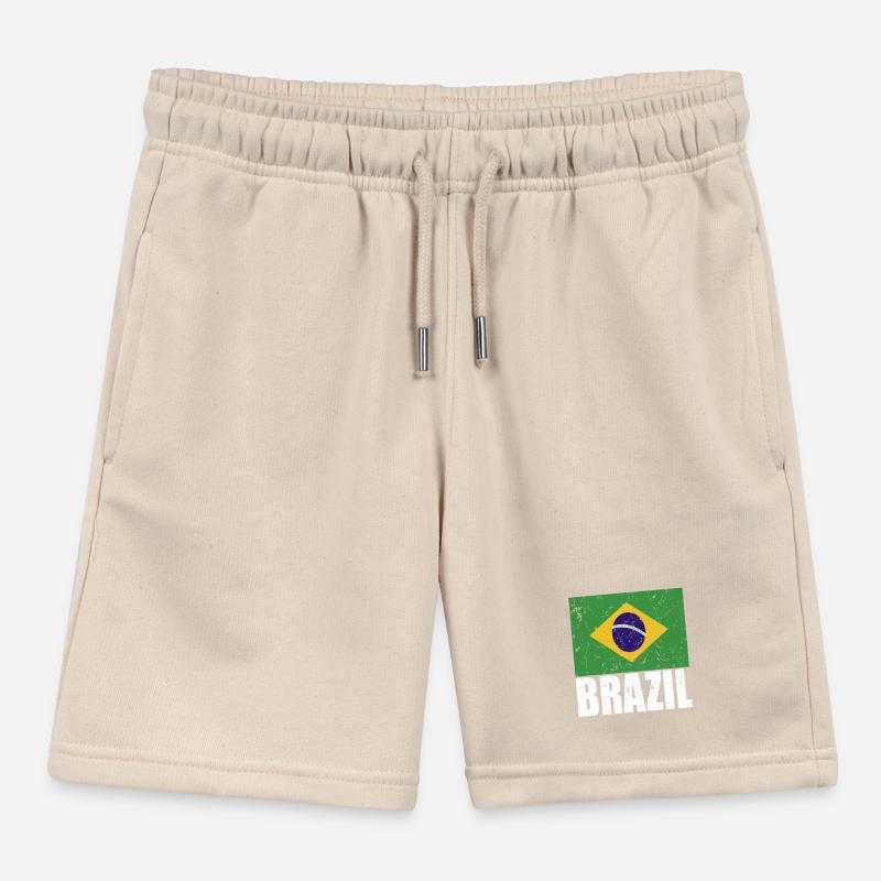 Drapeau du Brésil Short de jogging enfant bio Stanley/Stella