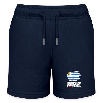 Drapeau de l’Uruguay - Short de jogging enfant bio Stanley/Stella - bleu marine - Devant