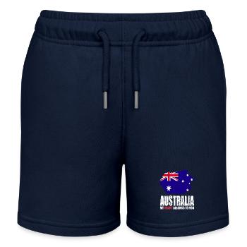 Australien Fahne - Kinder Organic Joggingshorts Mini Bolter von Stanley/Stella - Navy - Vorne