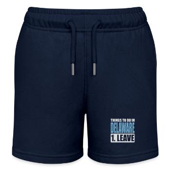Delaware Meme - Kids Organic Sweat Shorts by Stanley/Stella - navy - Front