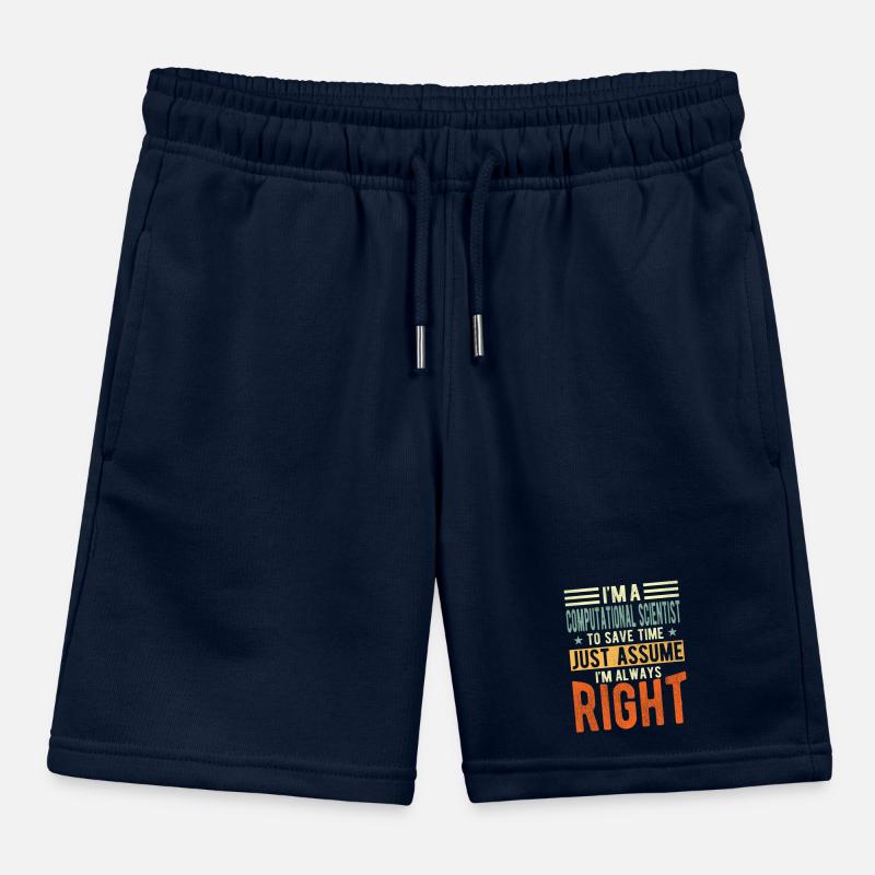 Computer Scientist Kids Organic Sweat Shorts by Stanley/Stella