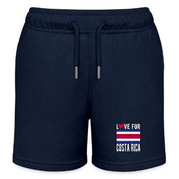 Costa Rica Fahne - Kinder Organic Joggingshorts Mini Bolter von Stanley/Stella - Navy - Vorne