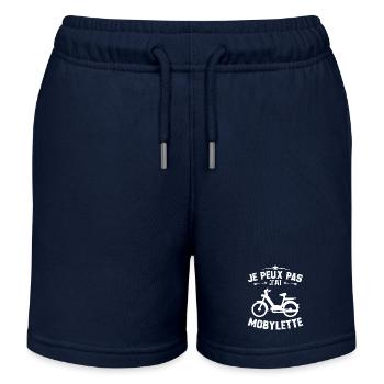 Je Peux Pas J'ai Mobylette Cadeau - Short de jogging enfant bio Stanley/Stella - bleu marine - Devant
