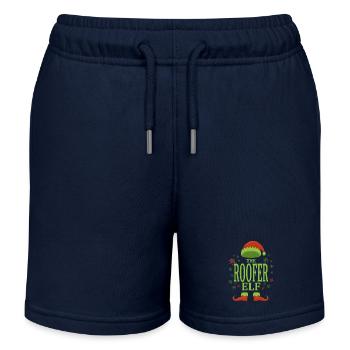 Dachdecker Weihnachtself - Kinder Organic Joggingshorts Mini Bolter von Stanley/Stella - Navy - Vorne