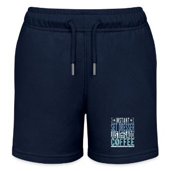 Set Dresser Kaffee Spruch - Kinder Organic Joggingshorts Mini Bolter von Stanley/Stella - Navy - Vorne
