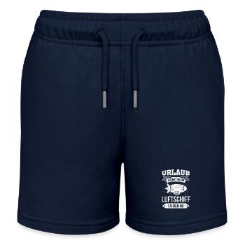 Luftschiff Urlaub fängt an - Kinder Organic Joggingshorts Mini Bolter von Stanley/Stella - Navy - Vorne