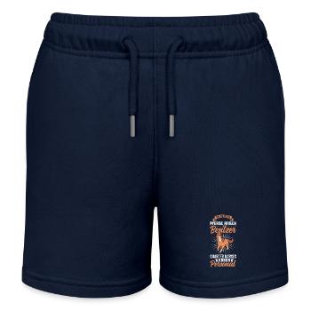 Die meisten Pferde haben Besitzer - Quarter Horse - Kinder Organic Joggingshorts Mini Bolter von Stanley/Stella - Navy - Vorne