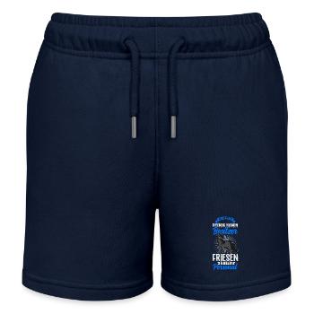 Die meisten Pferde haben Besitzer - Friesen - Kinder Organic Joggingshorts Mini Bolter von Stanley/Stella - Navy - Vorne