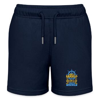 Schöne Muscheln - Warum ich Saksild so liebe - Kinder Organic Joggingshorts Mini Bolter von Stanley/Stella - Navy - Vorne
