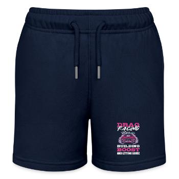 Drag Racing Drag Racer Drag Race Motor Sport - Kids Organic Sweat Shorts by Stanley/Stella - navy - Front