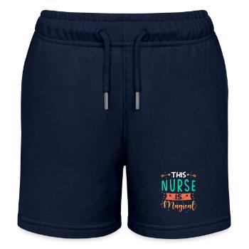 Krankenschwester Geschenk - Kinder Organic Joggingshorts Mini Bolter von Stanley/Stella - Navy - Vorne