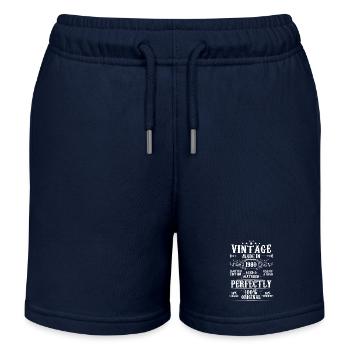 Vintage Made In 1980 Aged Perfectly Matured - Kids Organic Sweat Shorts by Stanley/Stella - navy - Front