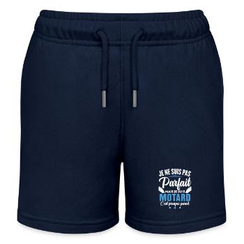 Je ne suis pas parfait mais je suis motard - Short de jogging enfant bio Stanley/Stella - bleu marine - Devant