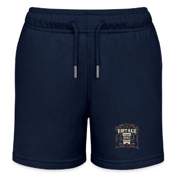 Vintage 1983 Birthday Sayings - Kids Organic Sweat Shorts by Stanley/Stella - navy - Front