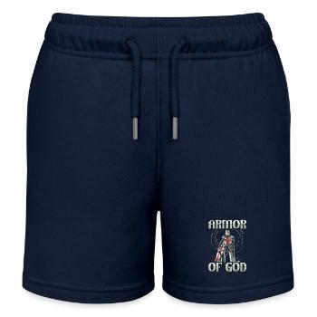 Armure de Dieu Templier Chevalier Foi Chrétienne - Short de jogging enfant bio Stanley/Stella - bleu marine - Devant