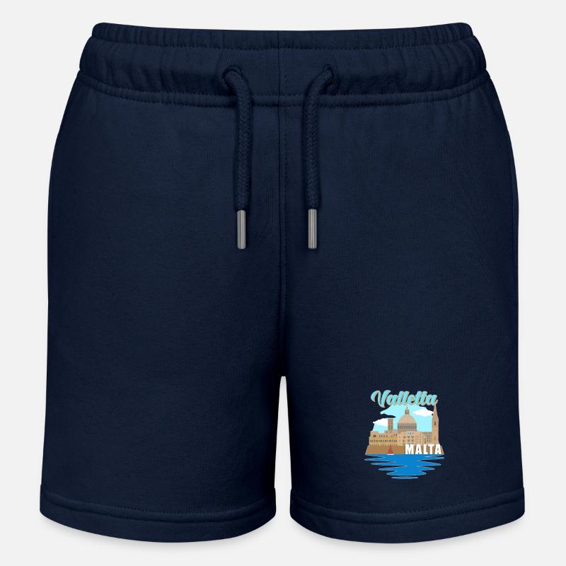 Valletta Malte Souvenir - Short de jogging enfant bio Stanley/Stella - bleu marine