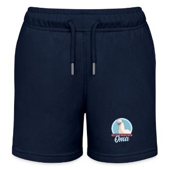 Seidenhuhn Oma Seidenhühner Silkie Huhn Geschenk - Kinder Organic Joggingshorts Mini Bolter von Stanley/Stella - Navy - Vorne