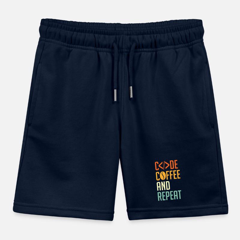 Coder Spruch Code Coffee and Repeat Kinder Organic Joggingshorts Mini Bolter von Stanley/Stella