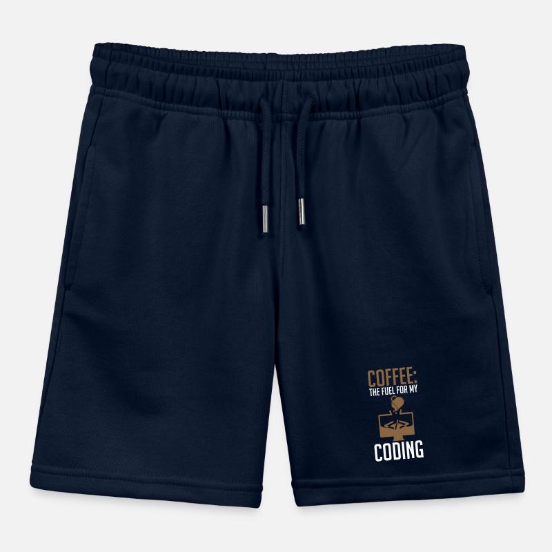 Coder Coffee Le carburant de mon codage Short de jogging enfant bio Stanley/Stella