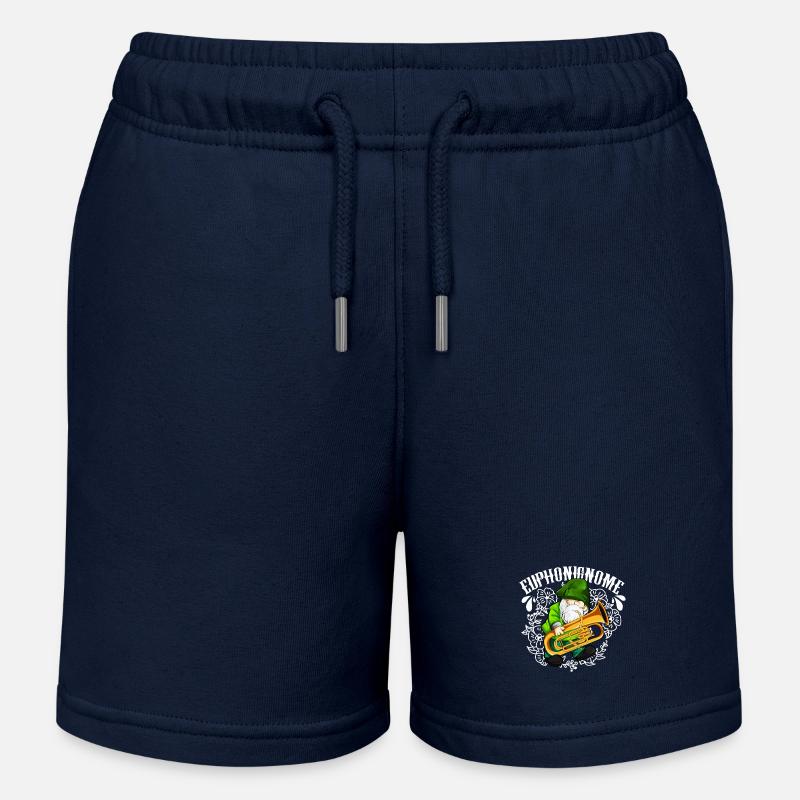Euphonignome - Gartenzwerg mit Euphonium - Kinder Organic Joggingshorts Mini Bolter von Stanley/Stella - Navy