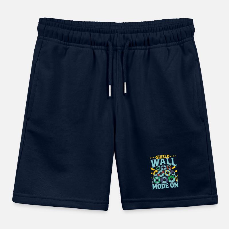 Shield Wall Mode On - Viking Shield Wall Kids Organic Sweat Shorts by Stanley/Stella