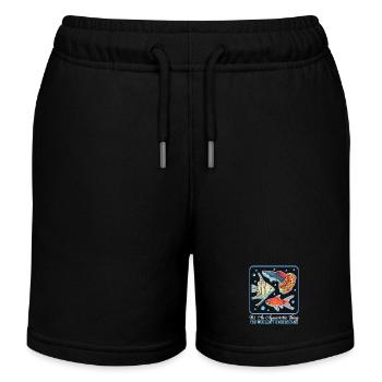 Aquarium Aquarist Aquaristics Ornamental Fish Gift - Kids Organic Sweat Shorts by Stanley/Stella - navy - Front
