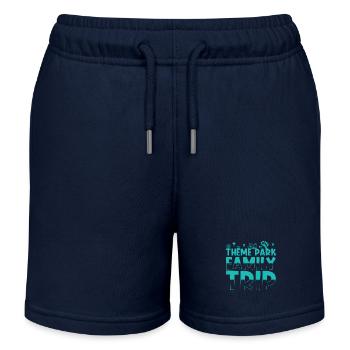 Amusement Park Folk Festival Family Outing - Kids Organic Sweat Shorts by Stanley/Stella - navy - Front