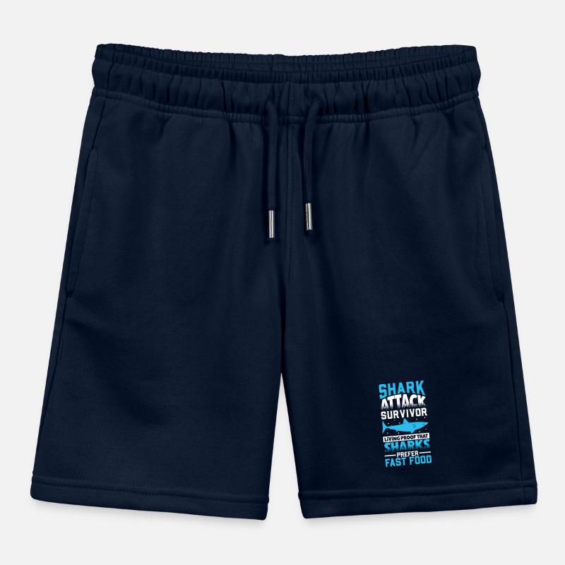 Les requins aiment la restauration rapide - attaque de requin Short de jogging enfant bio Stanley/Stella