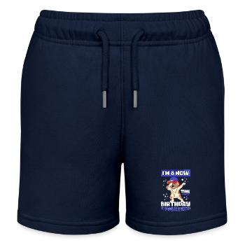 8. Geburtstag | 8 Jahre alt Geschenkidee Geschenk - Kinder Organic Joggingshorts Mini Bolter von Stanley/Stella - Navy - Vorne