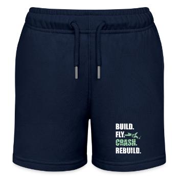 Cadeau de pilote d’avion miniature RC - Short de jogging enfant bio Stanley/Stella - bleu marine - Devant