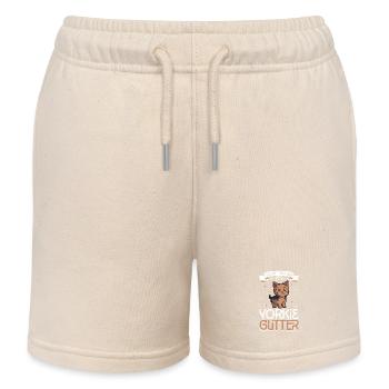 Yorkie Glitter - Kids Organic Sweat Shorts by Stanley/Stella - soft Ecru - Front